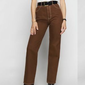 Reformation Cowboy High Rise Straight Jeans